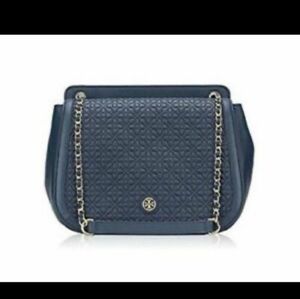 Rare Tory Burch Bryant Saddle Bag Navy